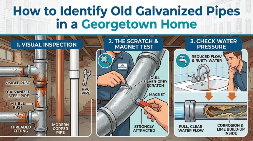 How to Identify Galvanized Pipes in Georgetown Homes